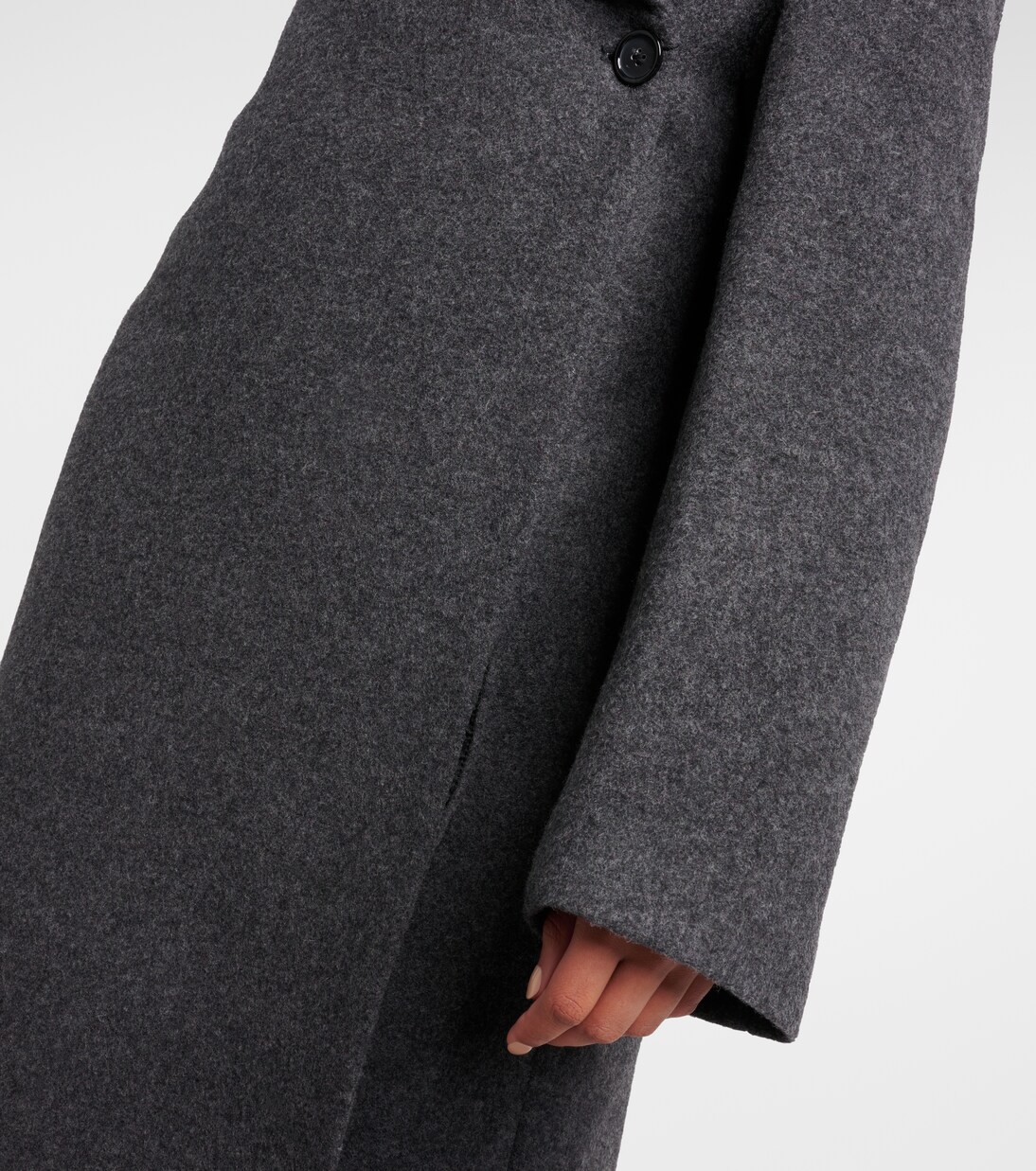Oversized wool-blend felt wrap coat | Toteme