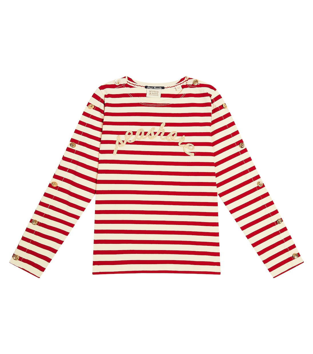 Striped cotton jersey top | Scotch & Soda Kids