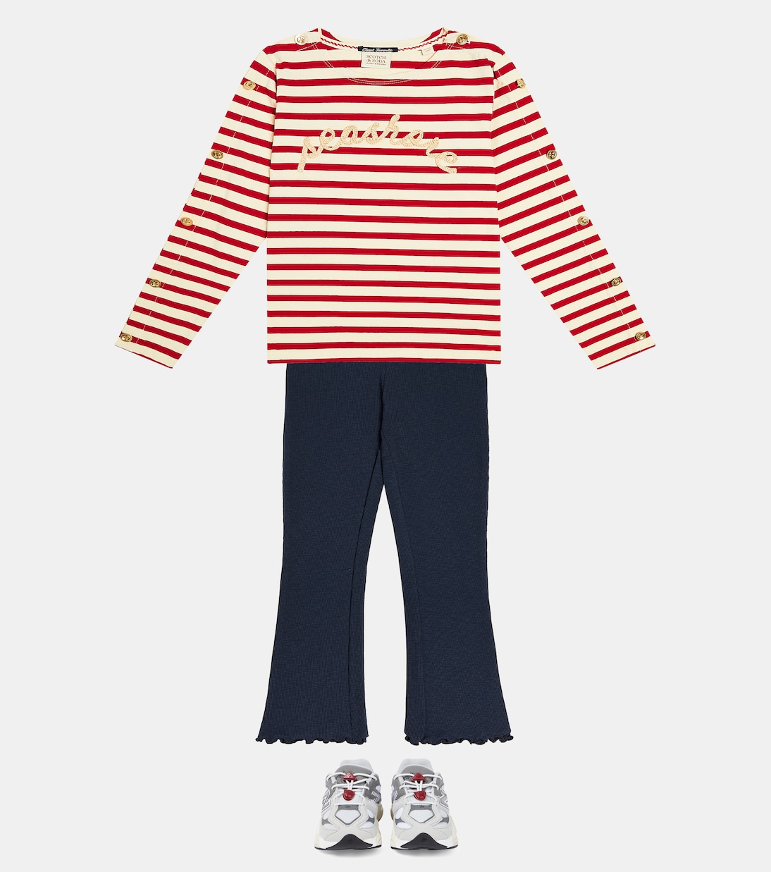 Striped cotton jersey top | Scotch & Soda Kids