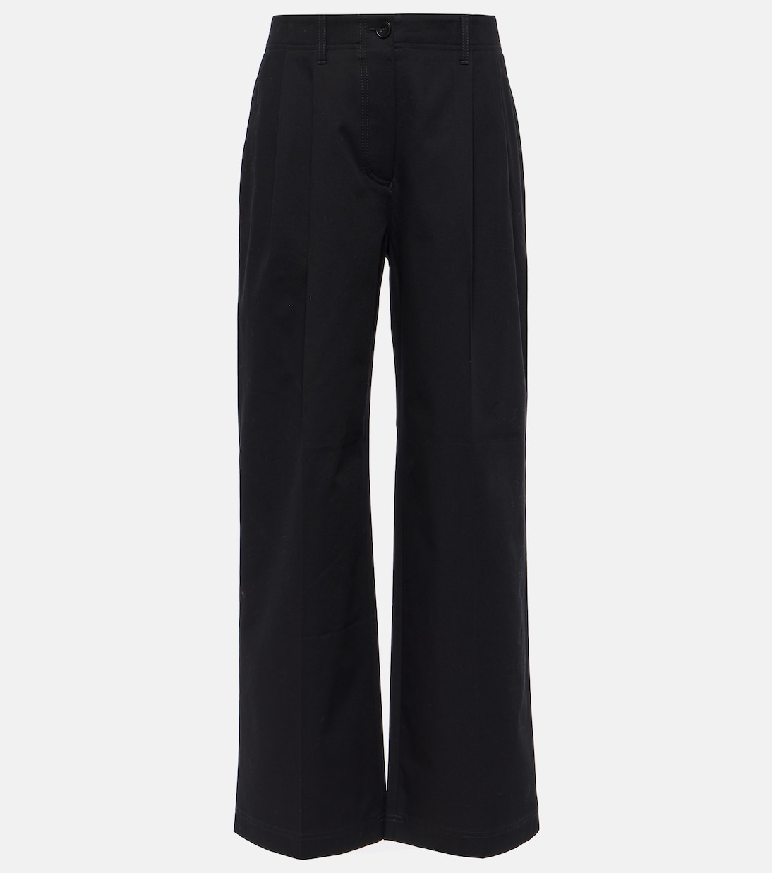 Cotton twill wide-leg pants | Toteme