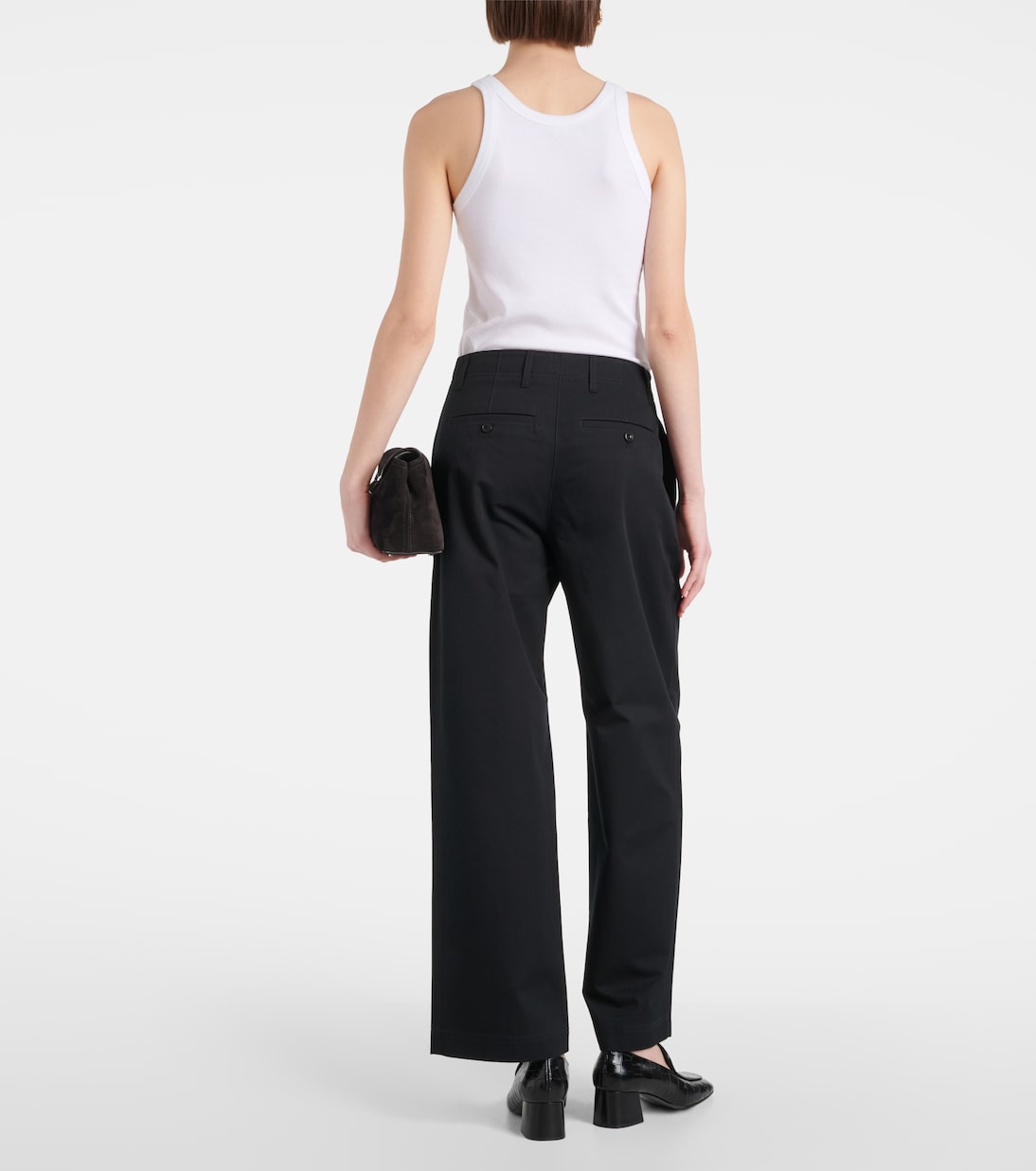 Cotton twill wide-leg pants | Toteme