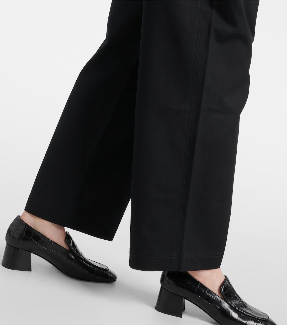 Cotton twill wide-leg pants | Toteme
