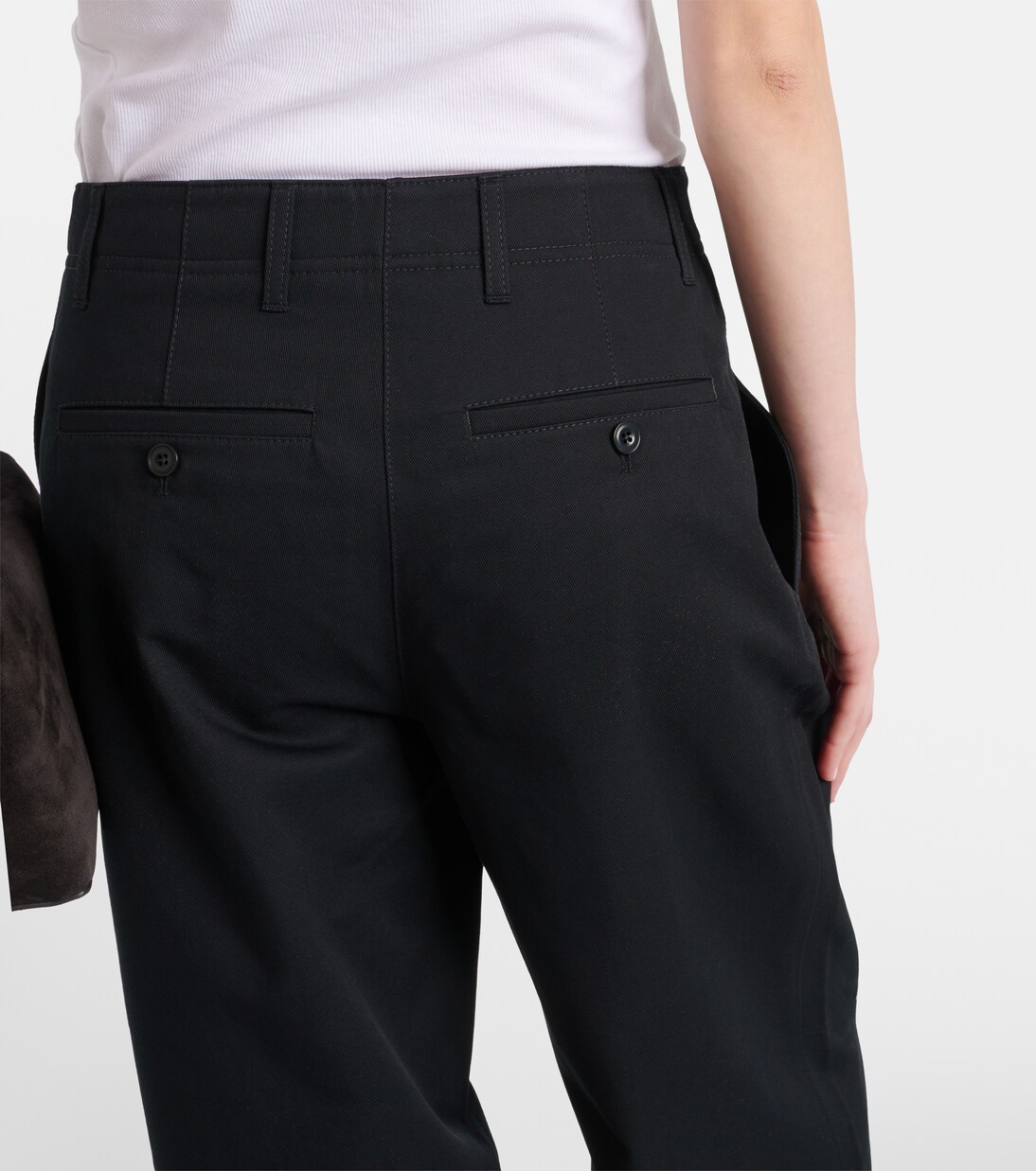 Cotton twill wide-leg pants | Toteme