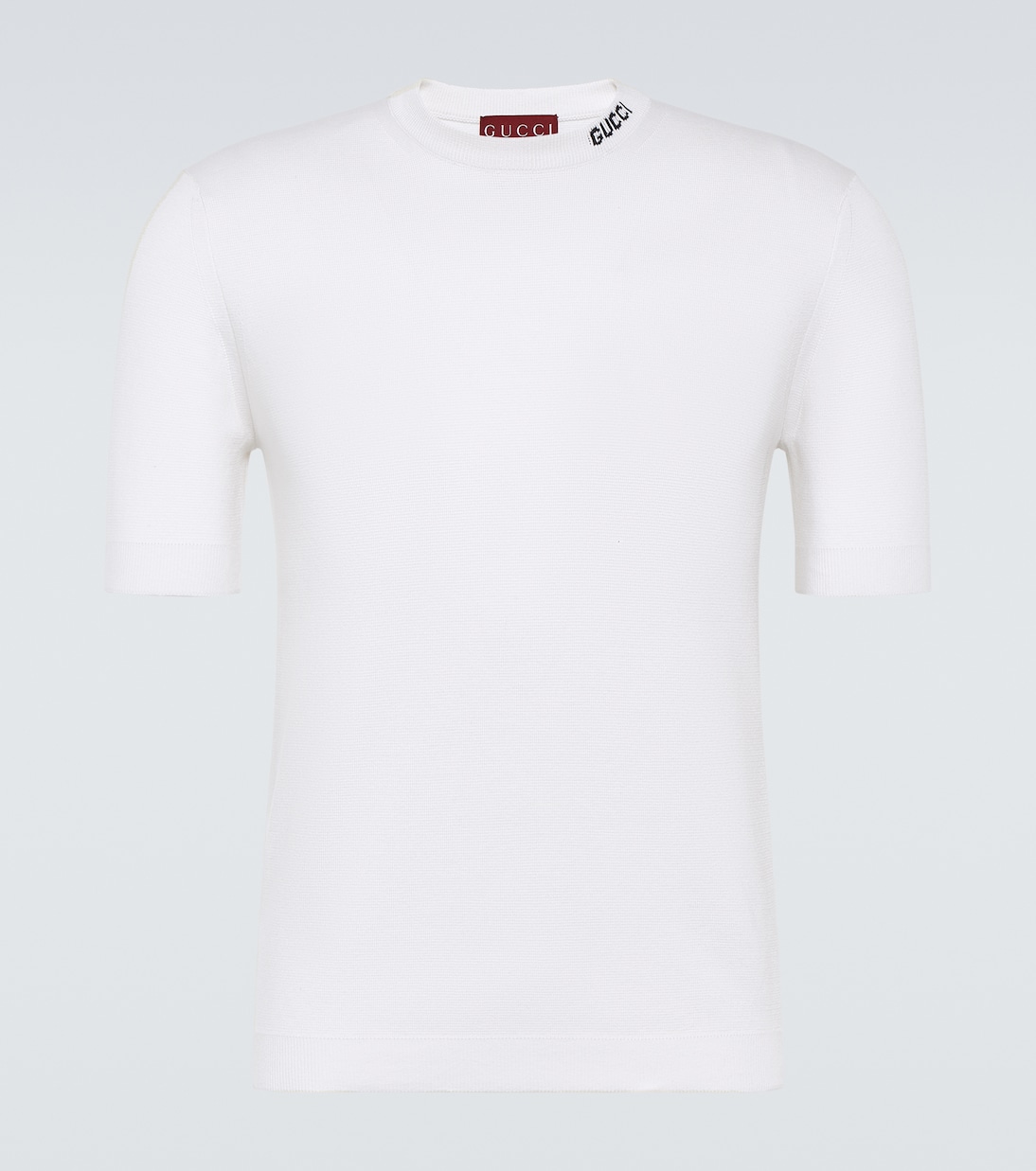 Camiseta de seda y algodón con logo | Gucci