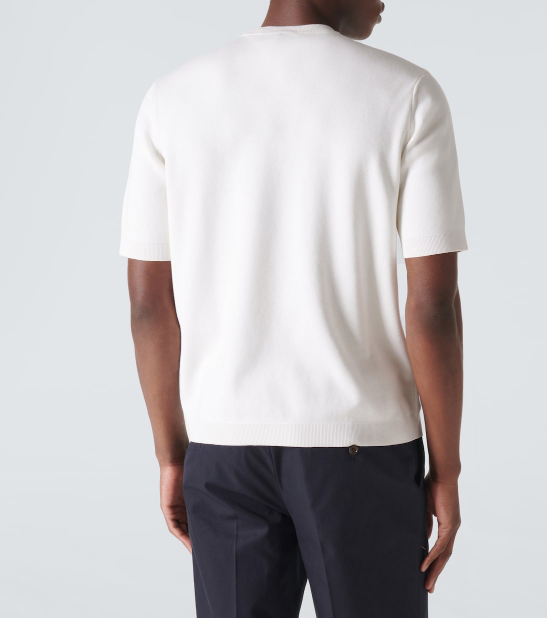 Camiseta de seda y algodón con logo | Gucci