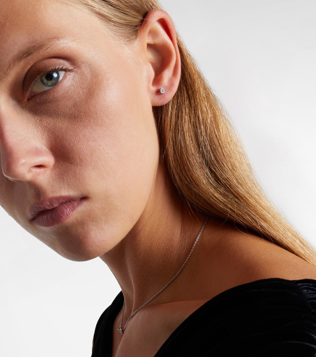 Einzelner Ohrring aus 18kt Weißgold mit Diamanten | Persée
