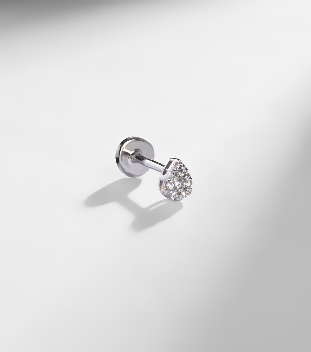 Einzelner Ohrring aus 18kt Weißgold mit Diamanten | Persée