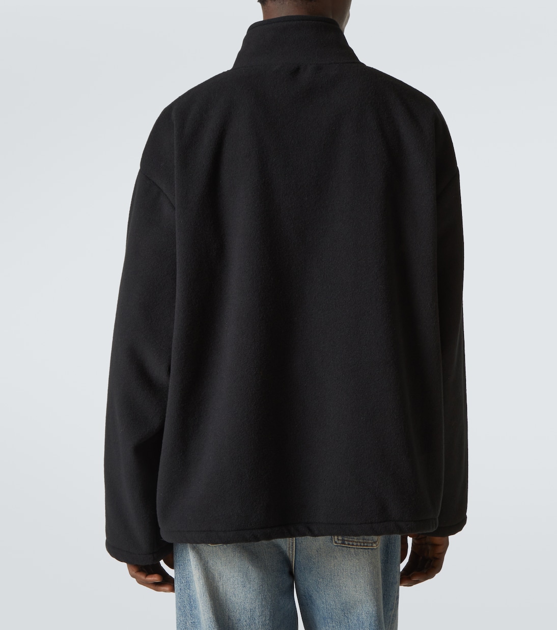 Fleece half-zip sweater | Miu Miu