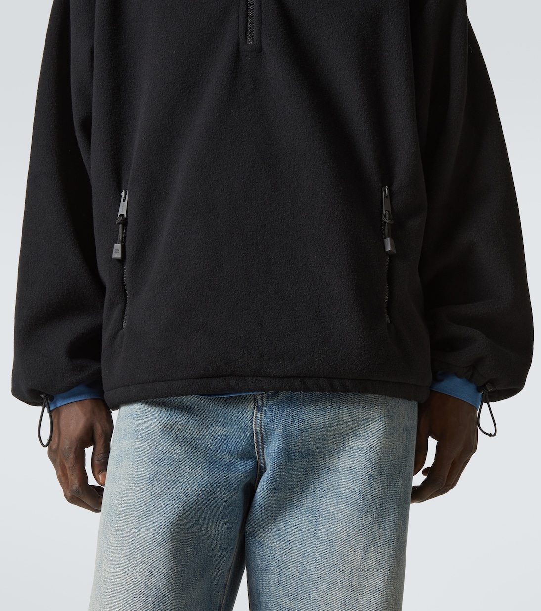 Fleece half-zip sweater | Miu Miu