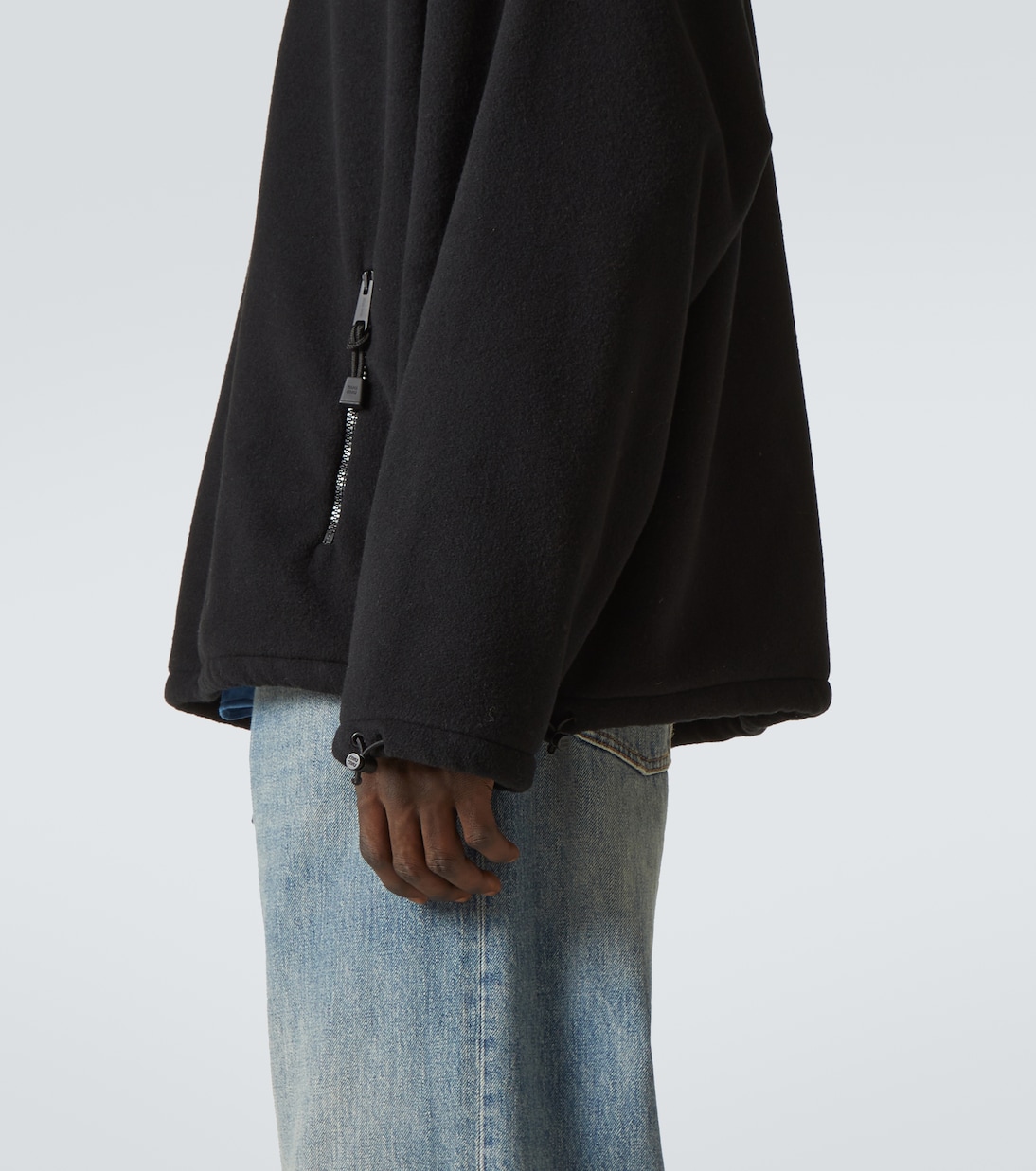 Fleece half-zip sweater | Miu Miu