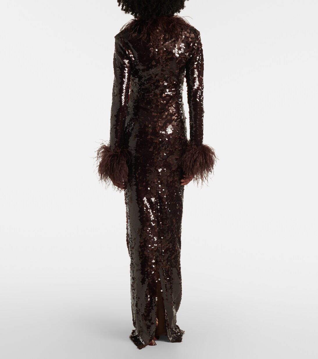 Zouzou feather-trimmed sequined gown | The New Arrivals Ilkyaz Ozel