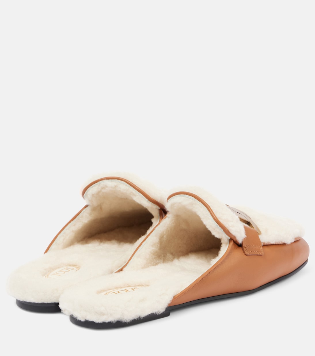 Catena shearling and leather mules | Tod's