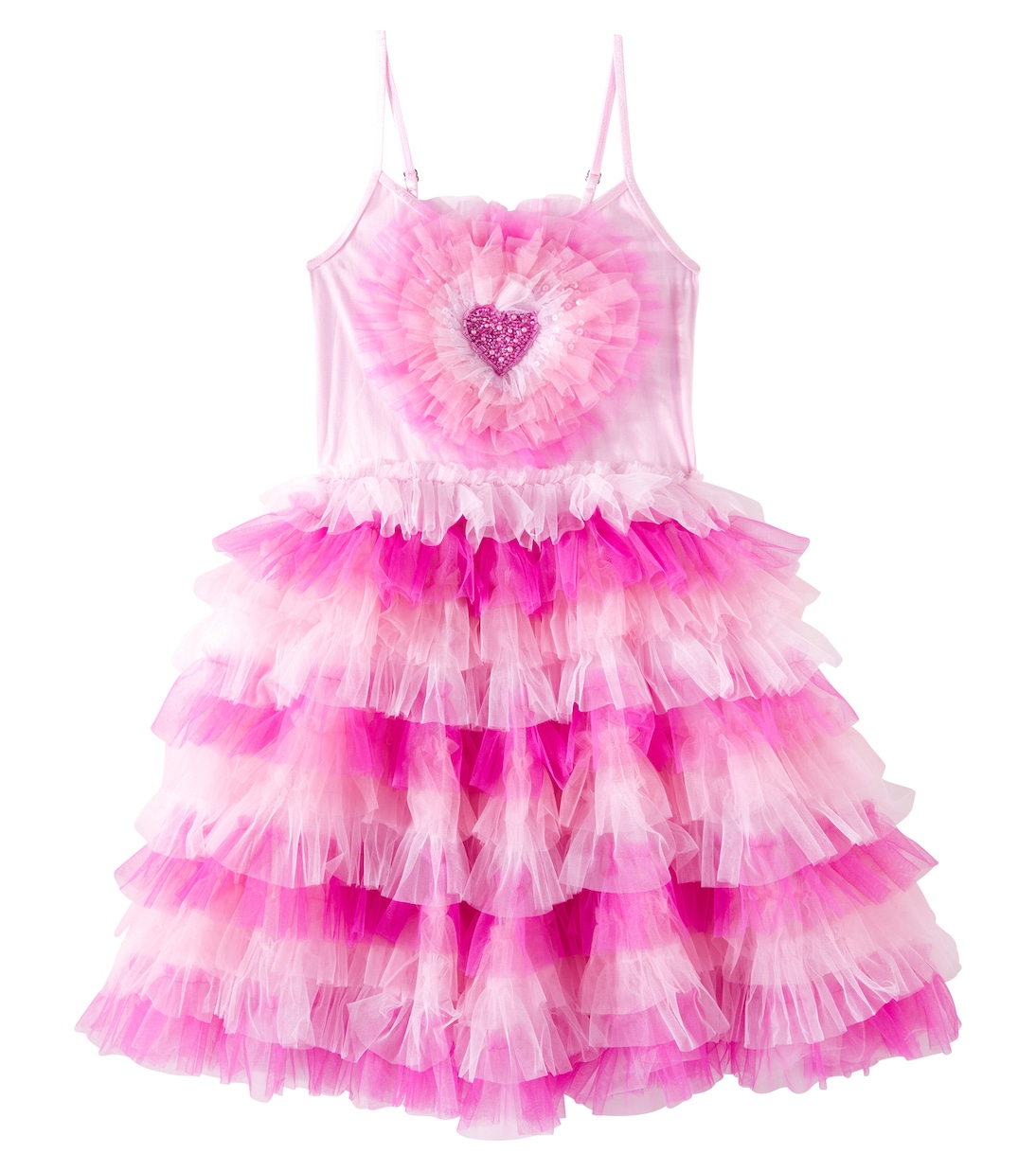 Heartburst ruffled jersey and tulle dress | Tutu Du Monde