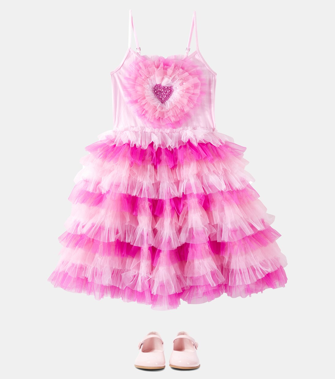 Heartburst ruffled jersey and tulle dress | Tutu Du Monde