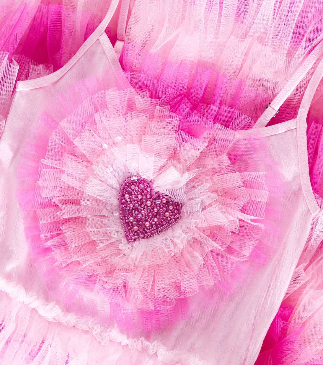 Heartburst ruffled jersey and tulle dress | Tutu Du Monde