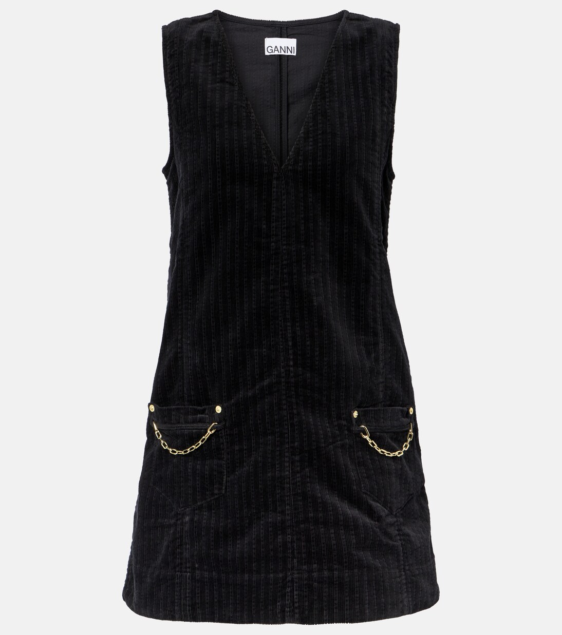 Robe en velours côtelé de coton | Ganni