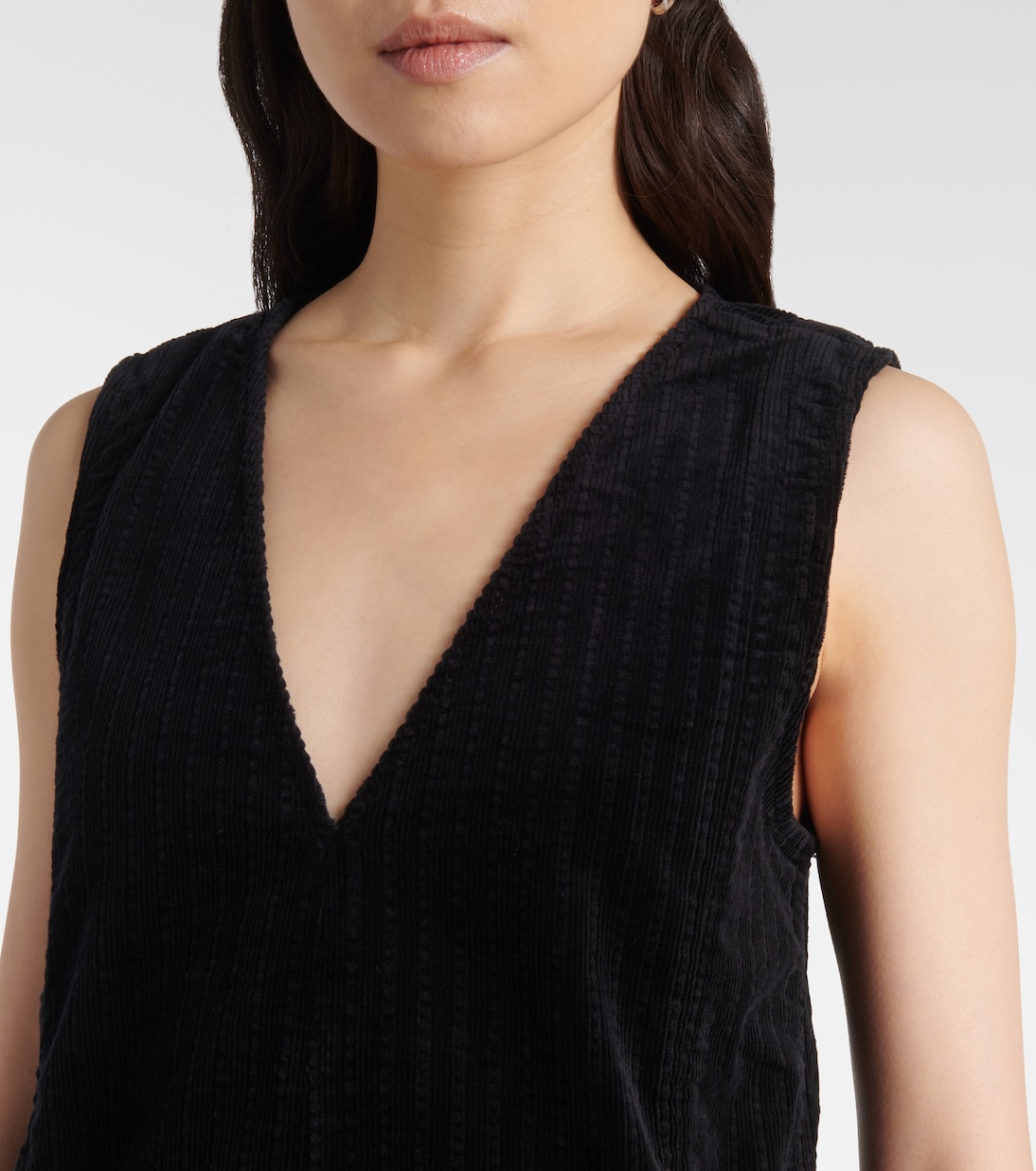 Robe en velours côtelé de coton | Ganni