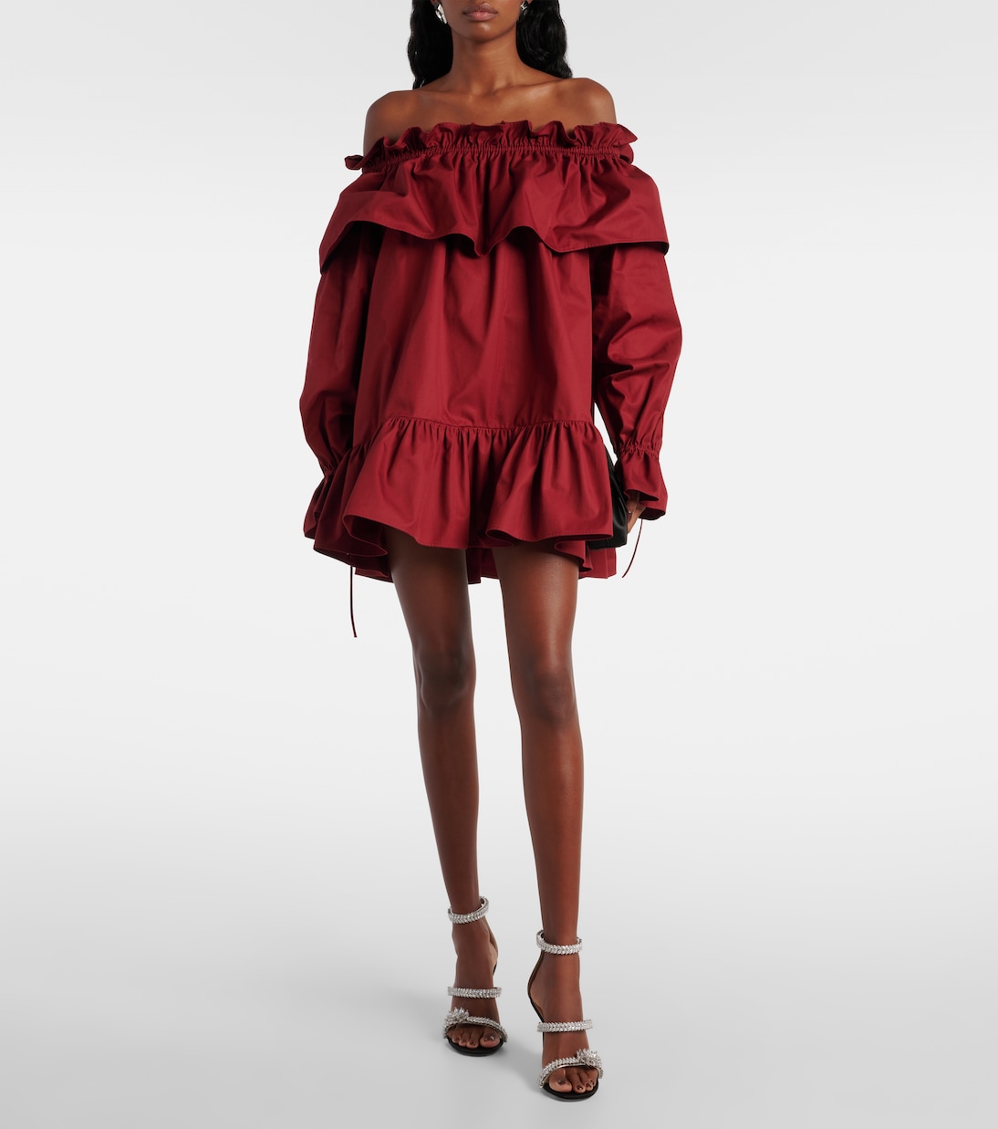 Sandalen Crystal Flower aus Satin | Mach & Mach