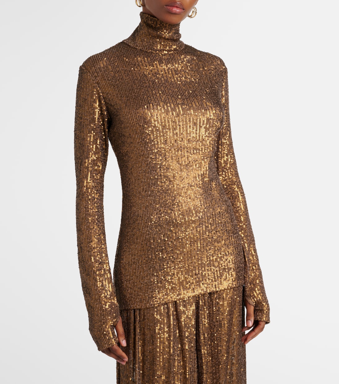 Top à col roulé à sequins | Norma Kamali