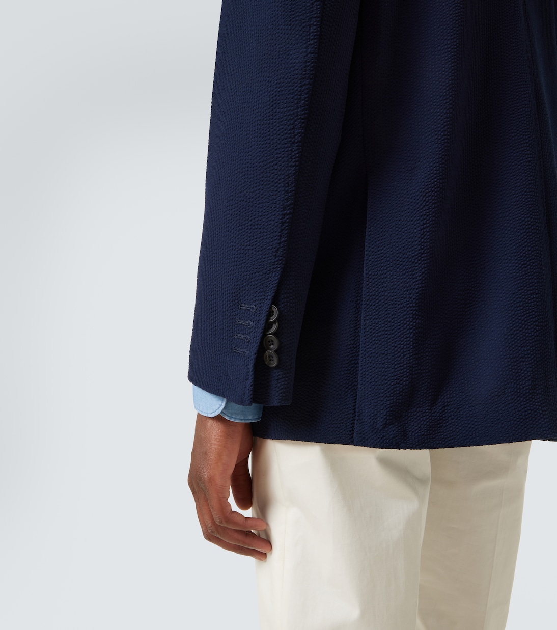 Striped single-breasted wool blazer | Rubinacci