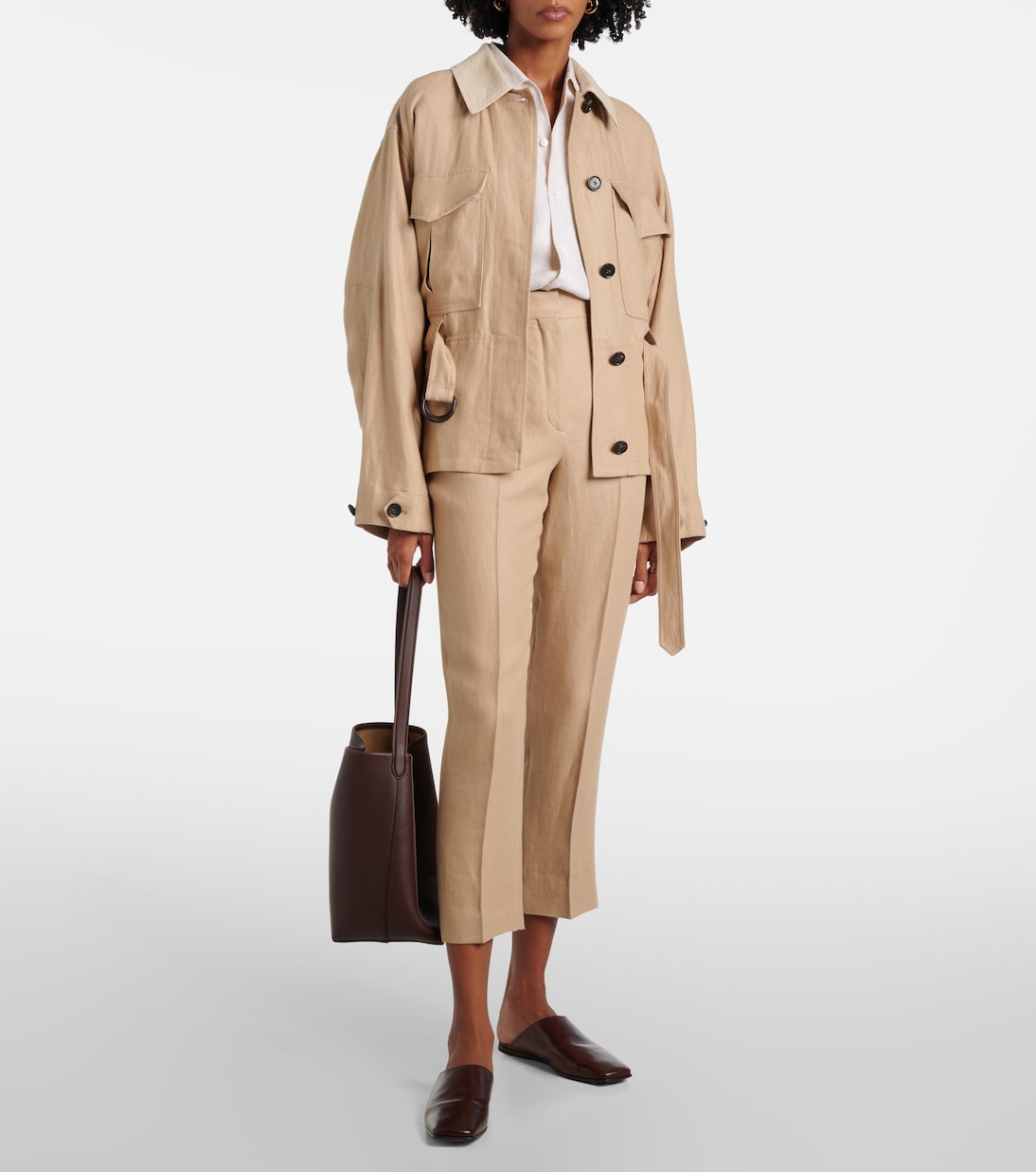 Gerade Hose Neo Derk aus Leinen-Crêpe | Loro Piana