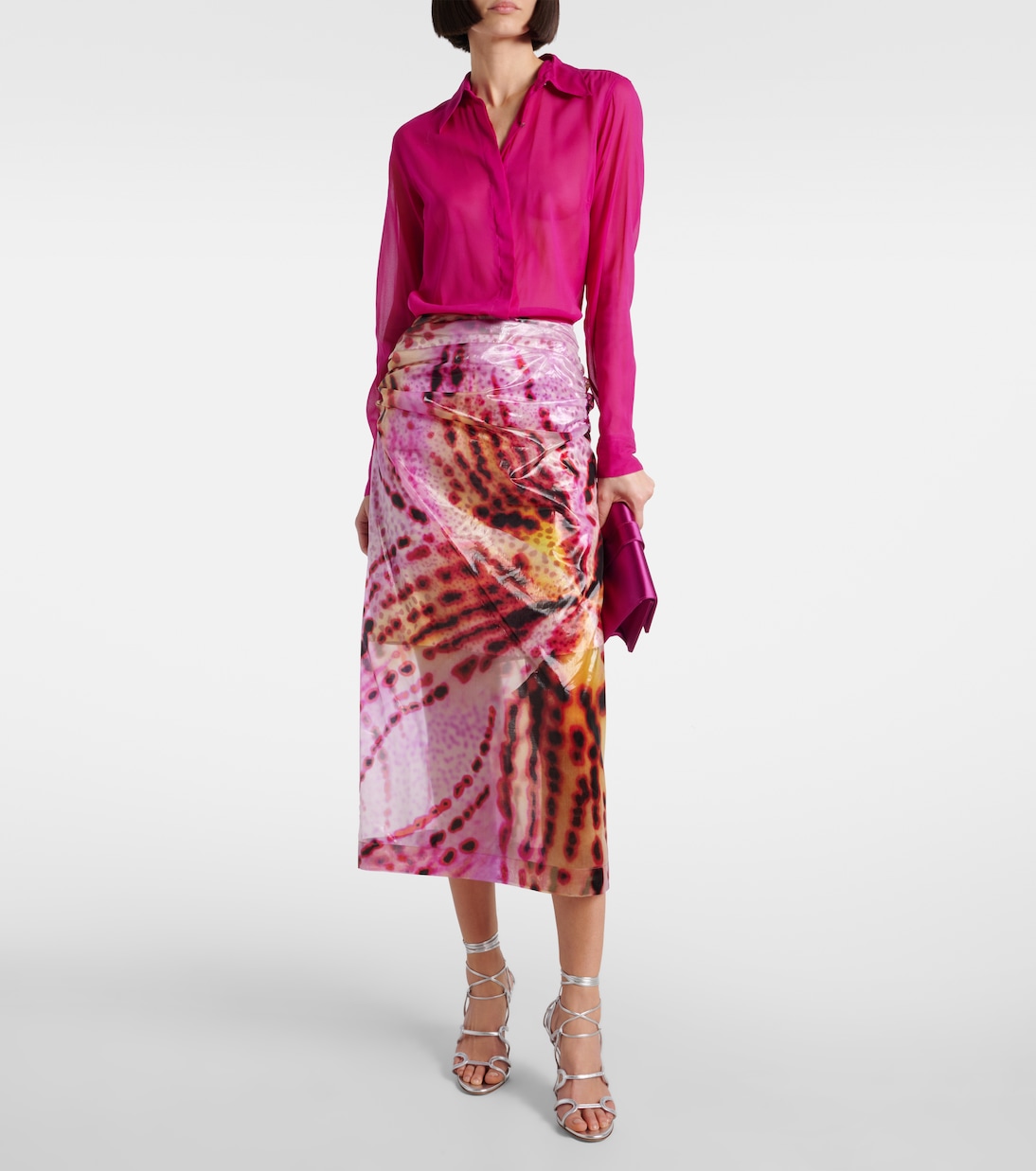 Sandalen Fawda 105 aus Metallic-Leder | Manolo Blahnik