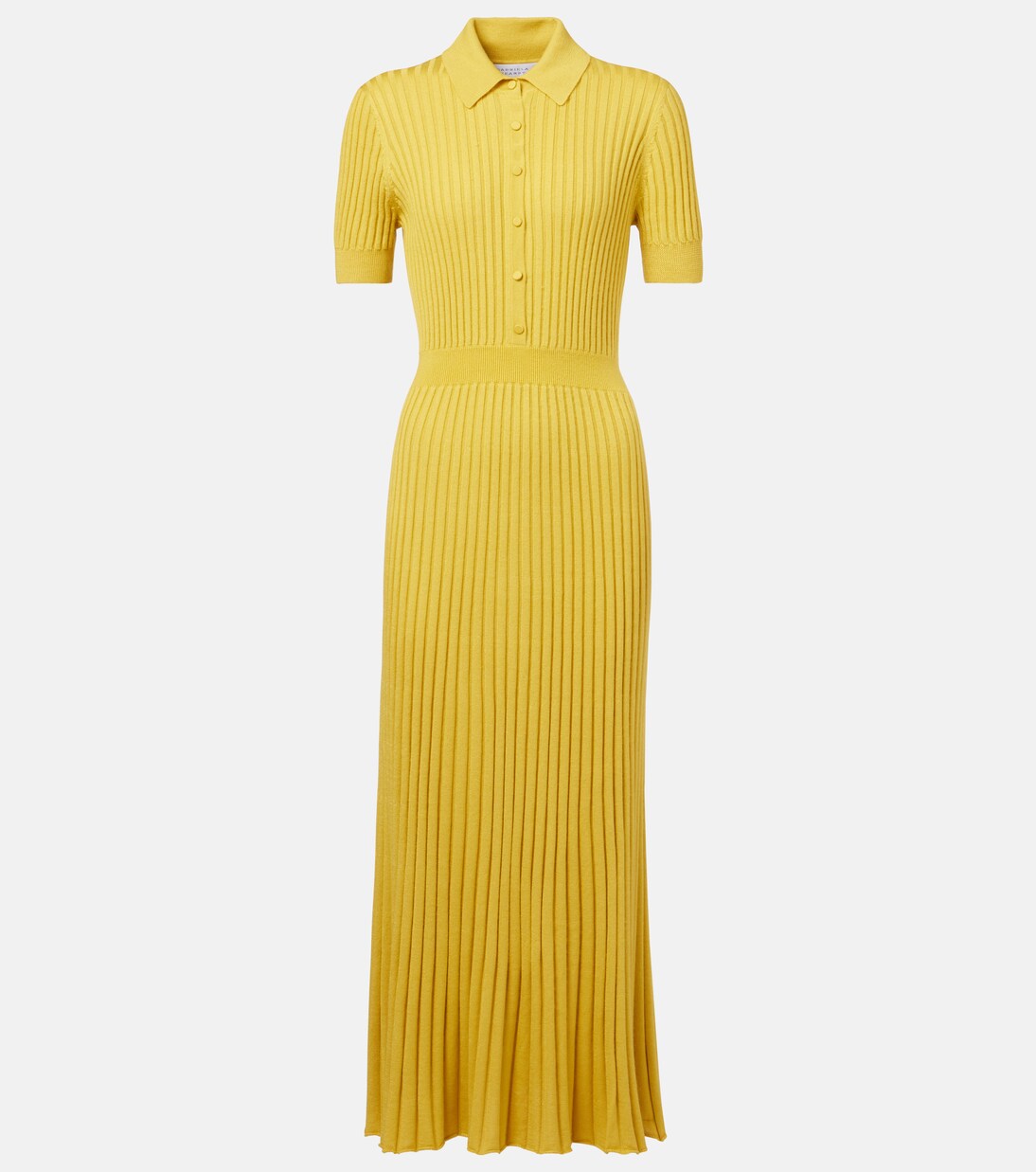 Pleated cashmere and silk polo dress | Gabriela Hearst
