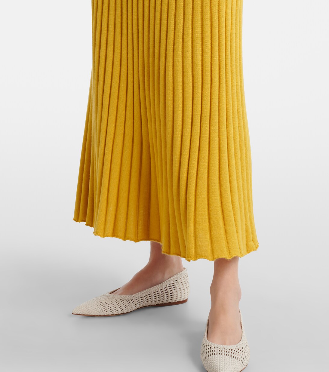 Pleated cashmere and silk polo dress | Gabriela Hearst
