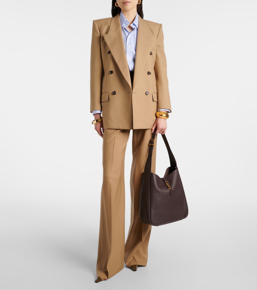 Le 5 à 7 Large leather shoulder bag | Saint Laurent