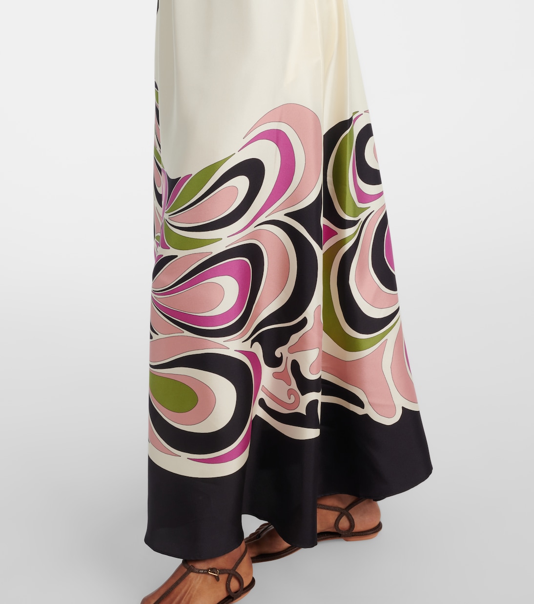 Roy printed silk twill maxi dress | La DoubleJ