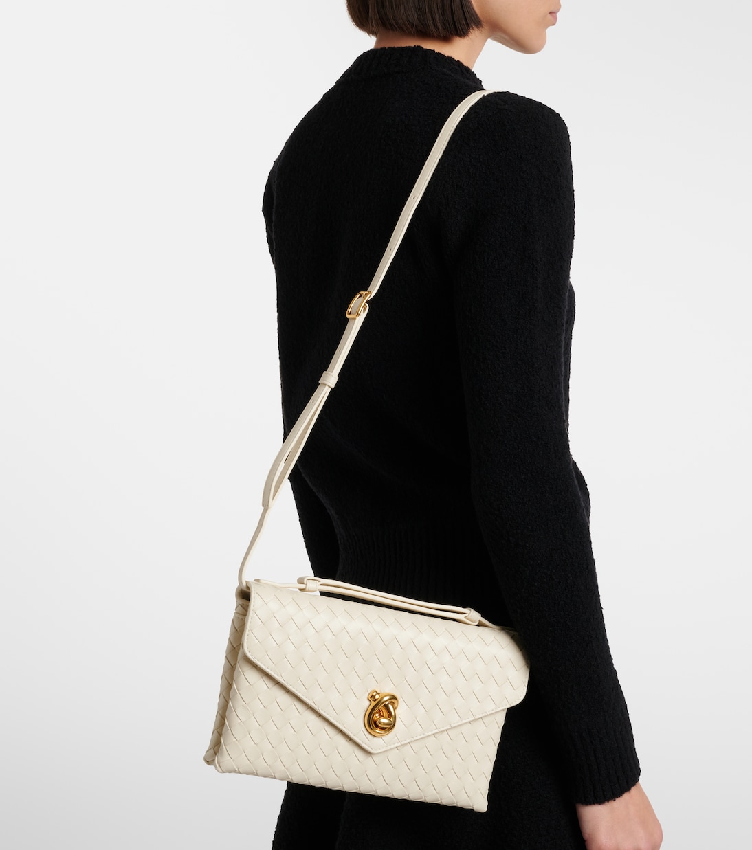 Sac Knot Lock en cuir Intrecciato | Bottega Veneta