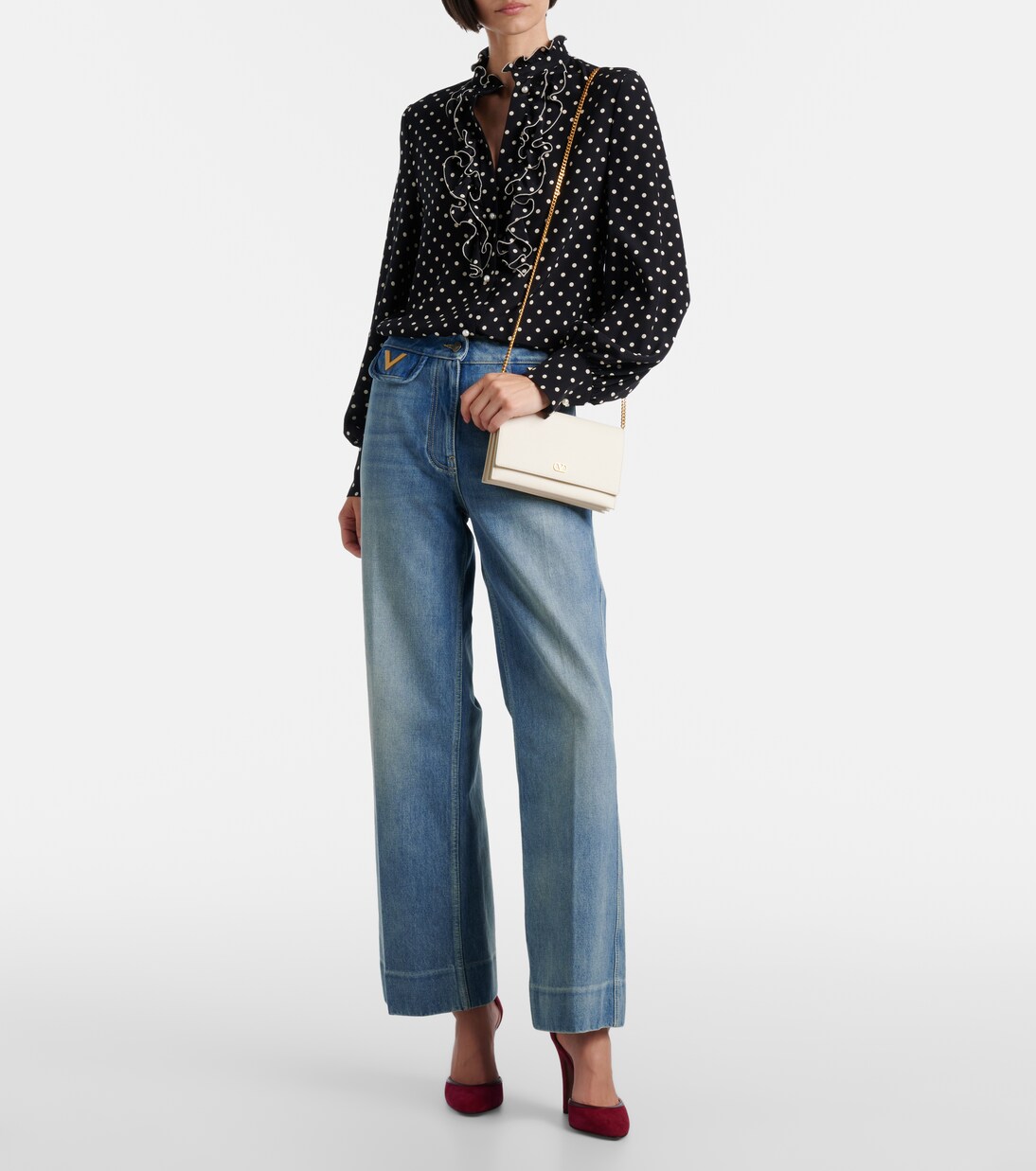 VLogo Signature Mini leather crossbody bag | Valentino Garavani