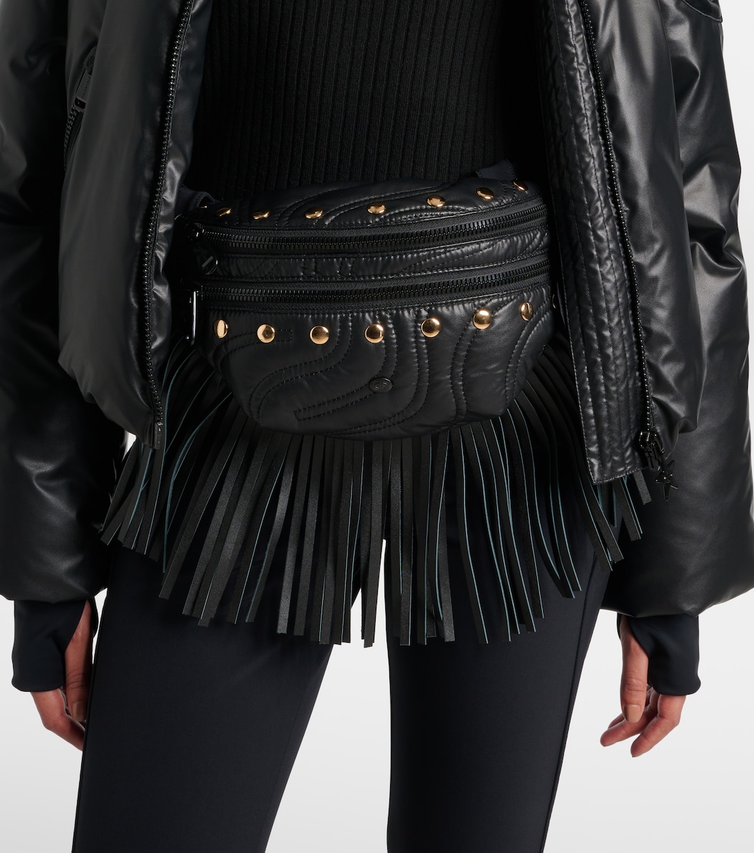 Sorriso fringed leather belt bag | Goldbergh