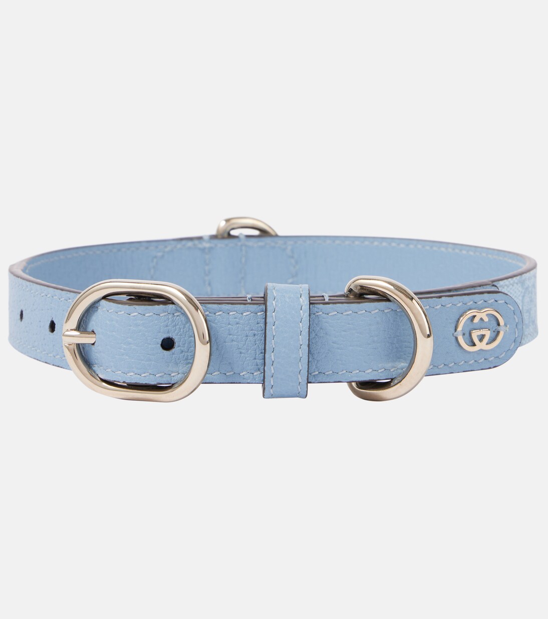 GG leather-trimmed dog collar | Gucci