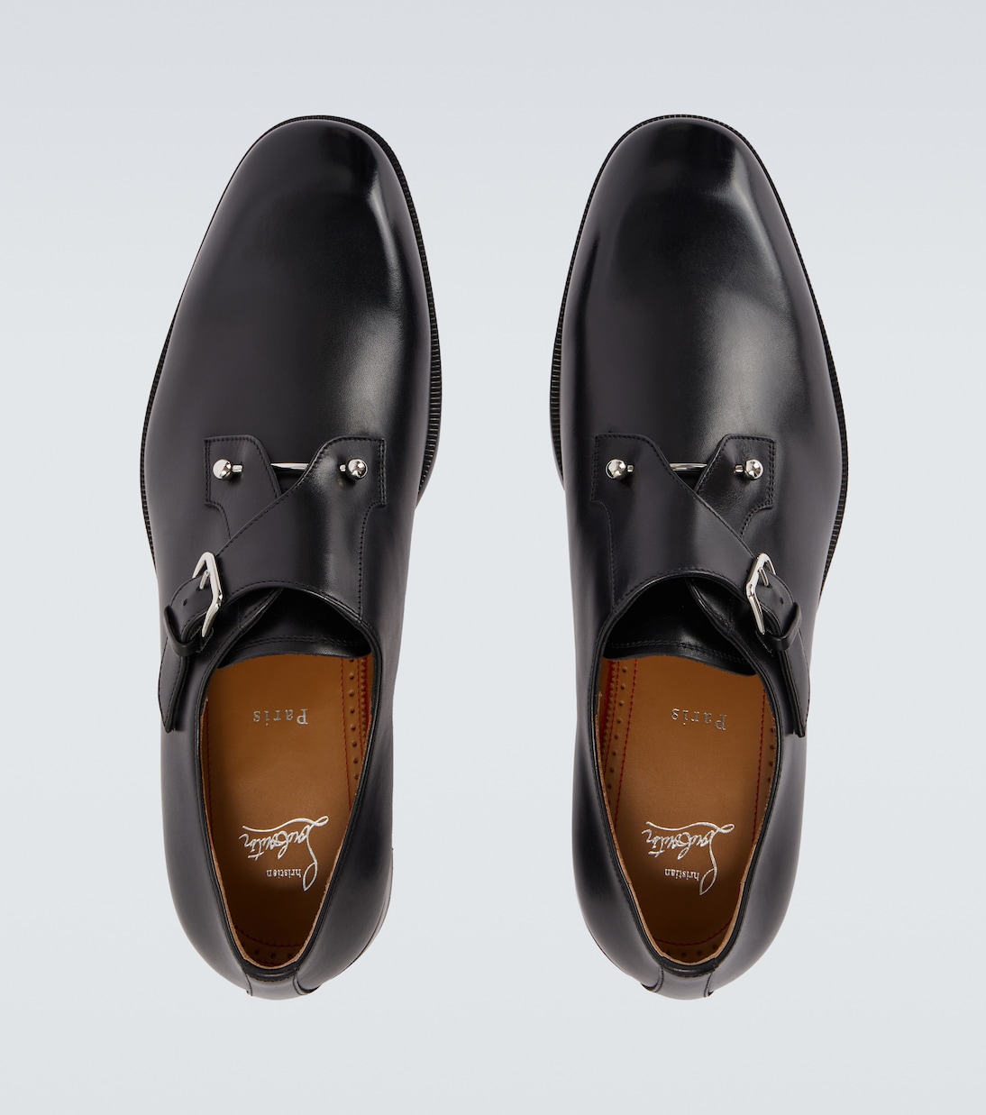 Chambelimonk leather monk strap shoes | Christian Louboutin