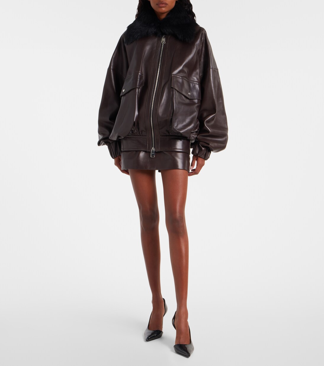 Jett leather miniskirt | Khaite