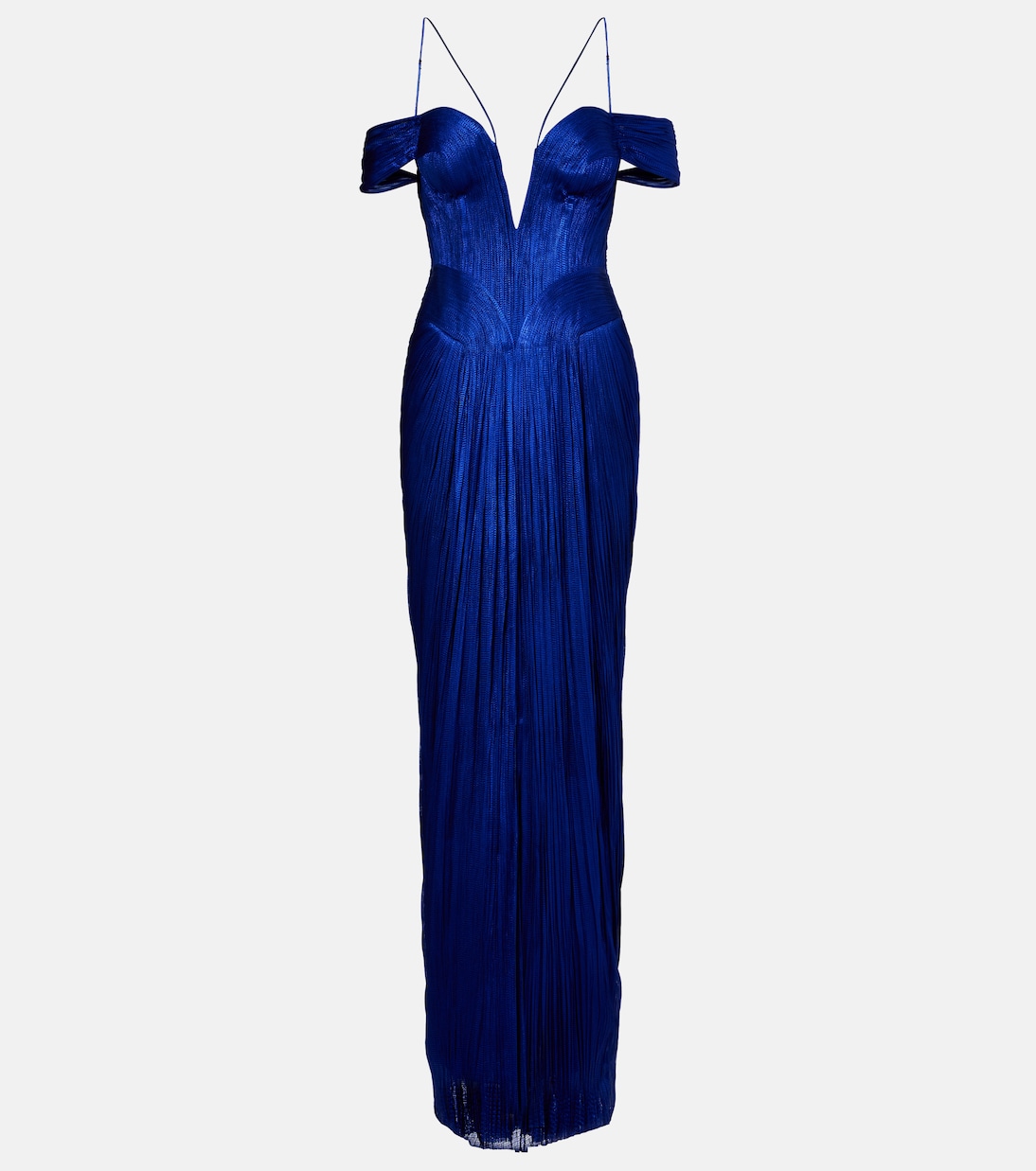 Camilla metallic silk tulle bustier gown | Maria Lucia Hohan