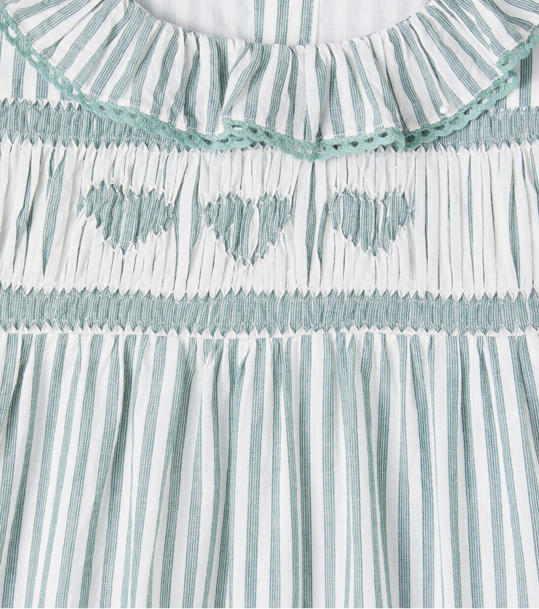 Blusa Antonella de algodón a rayas fruncida | Louise Misha