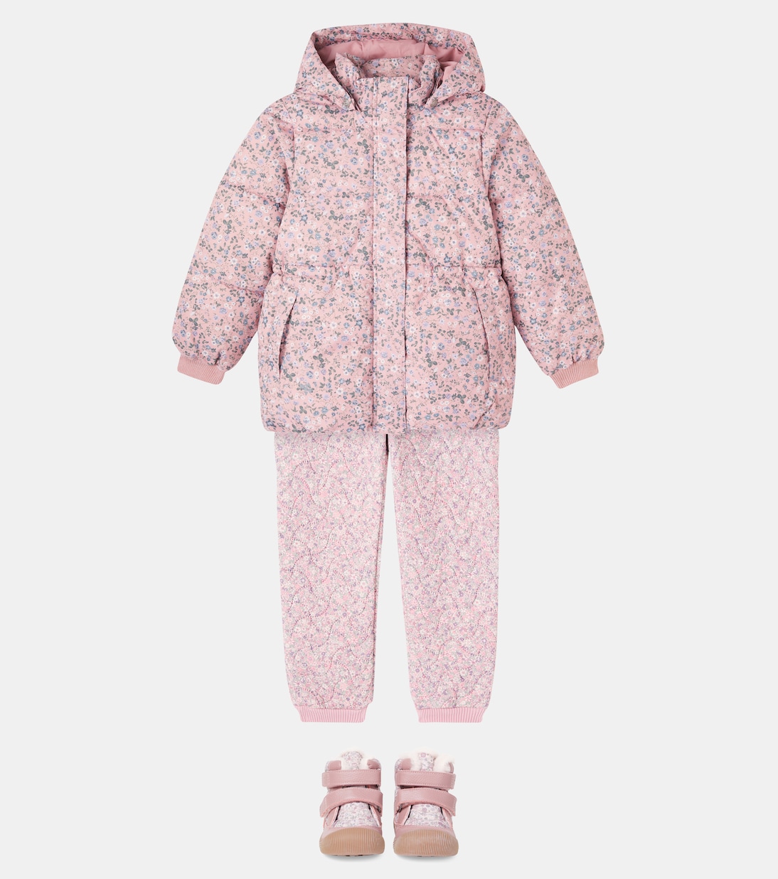 Eli floral puffer jacket | Wheat