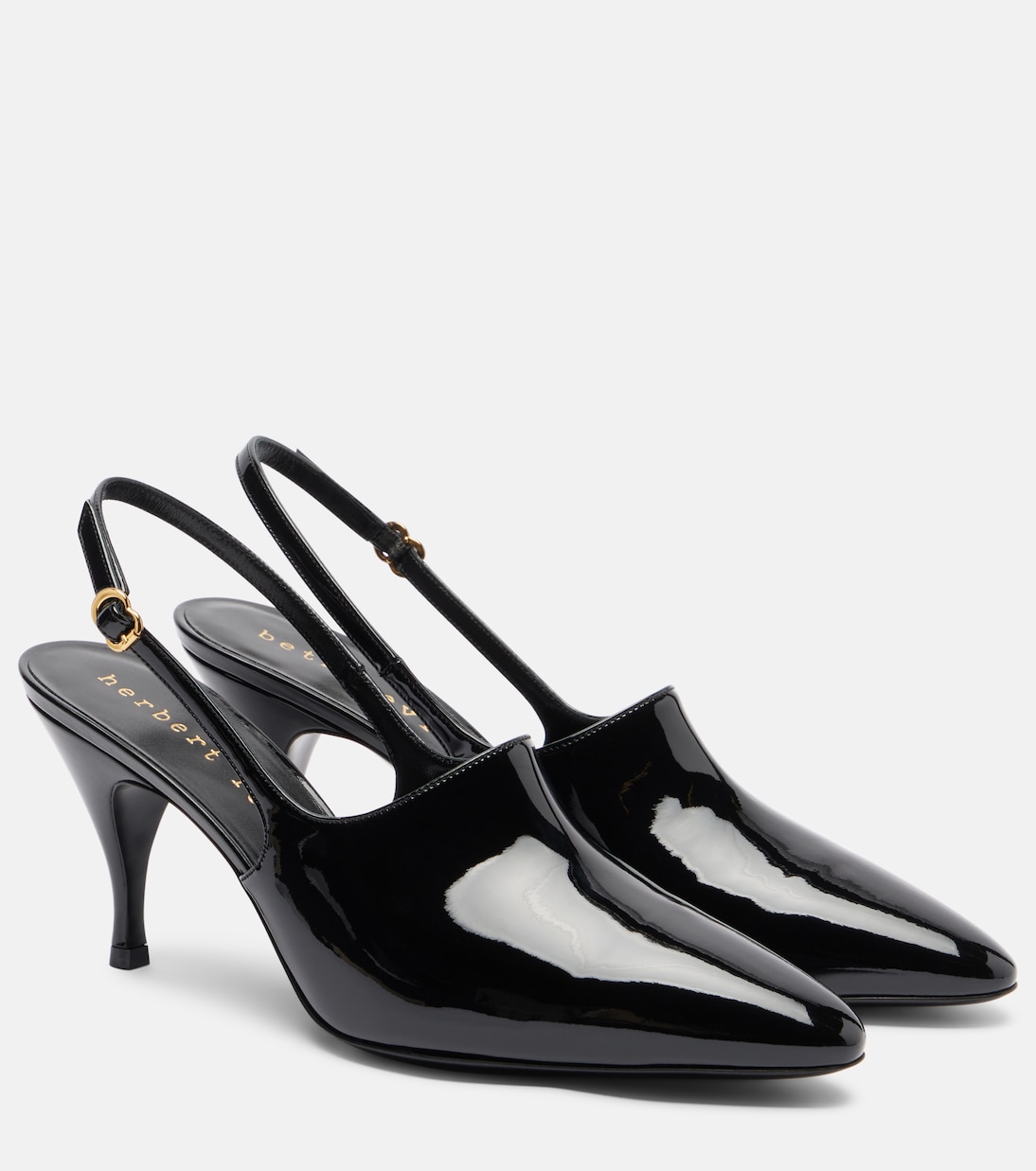 Escarpins slingback Cover-Up en cuir verni | Herbert Levine