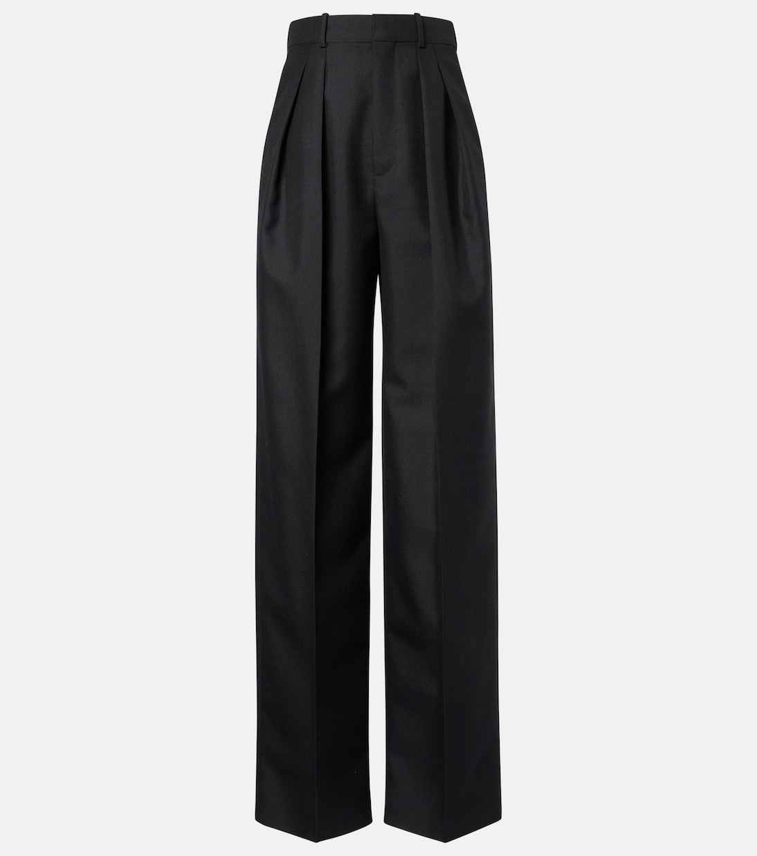 Pantaloni a gamba larga in lana e mohair  | Saint Laurent