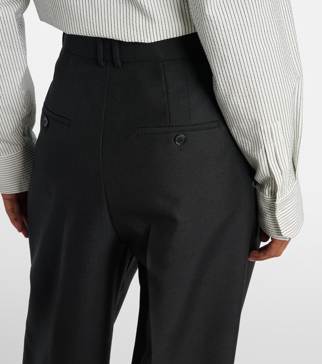Pantaloni a gamba larga in lana e mohair  | Saint Laurent