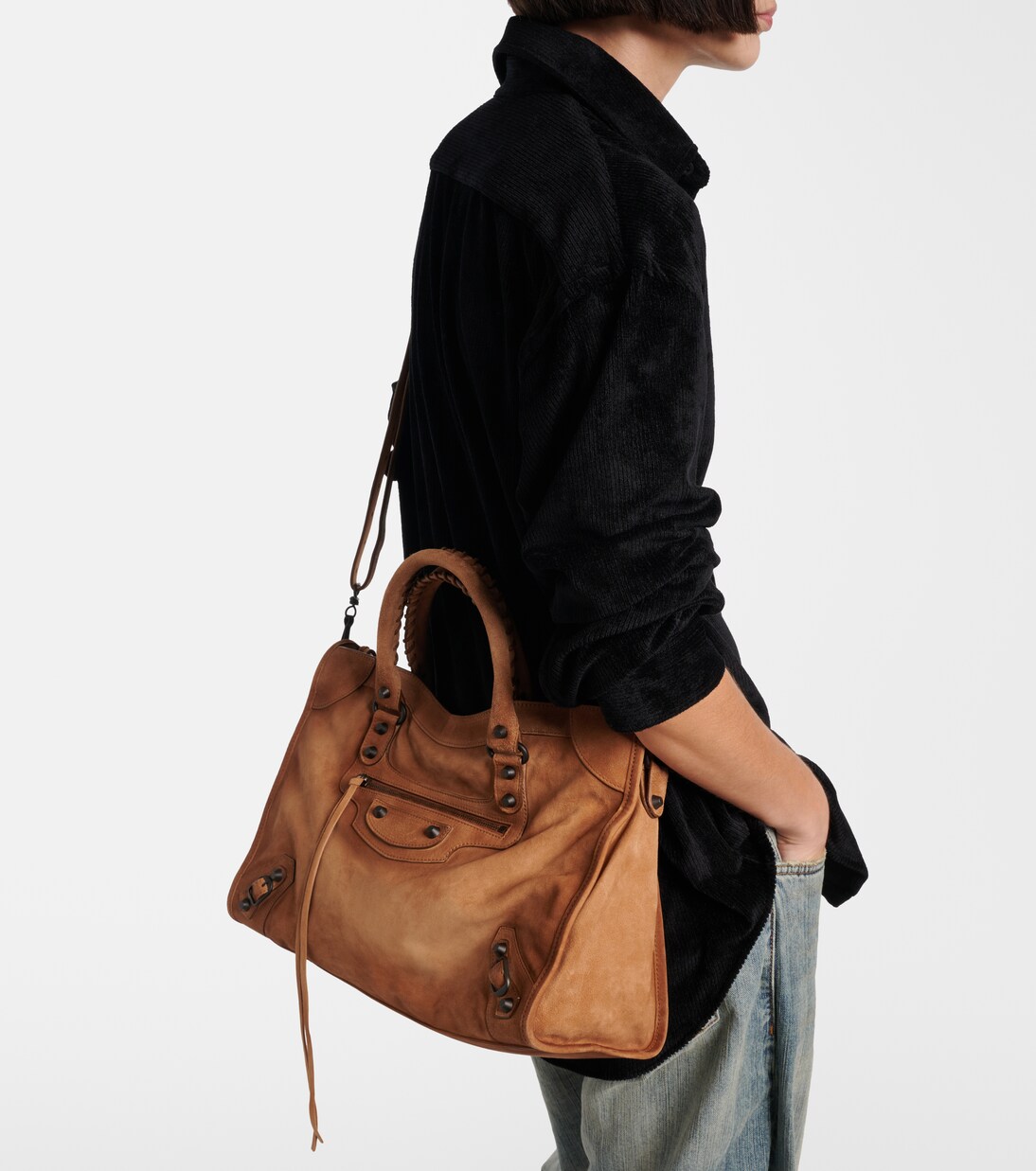 Le City Medium suede tote bag | Balenciaga