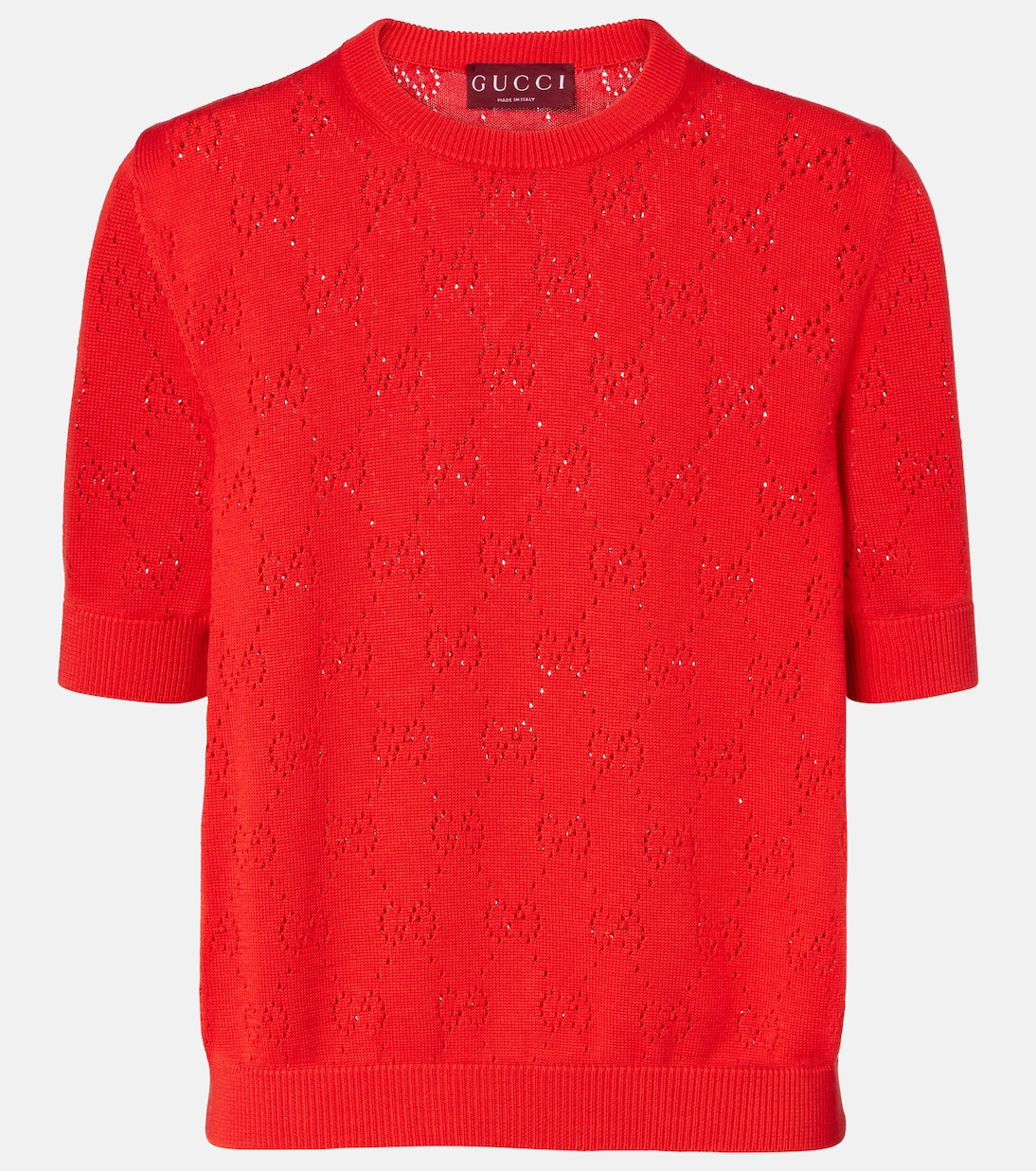 GG pointelle silk and cotton sweater | Gucci