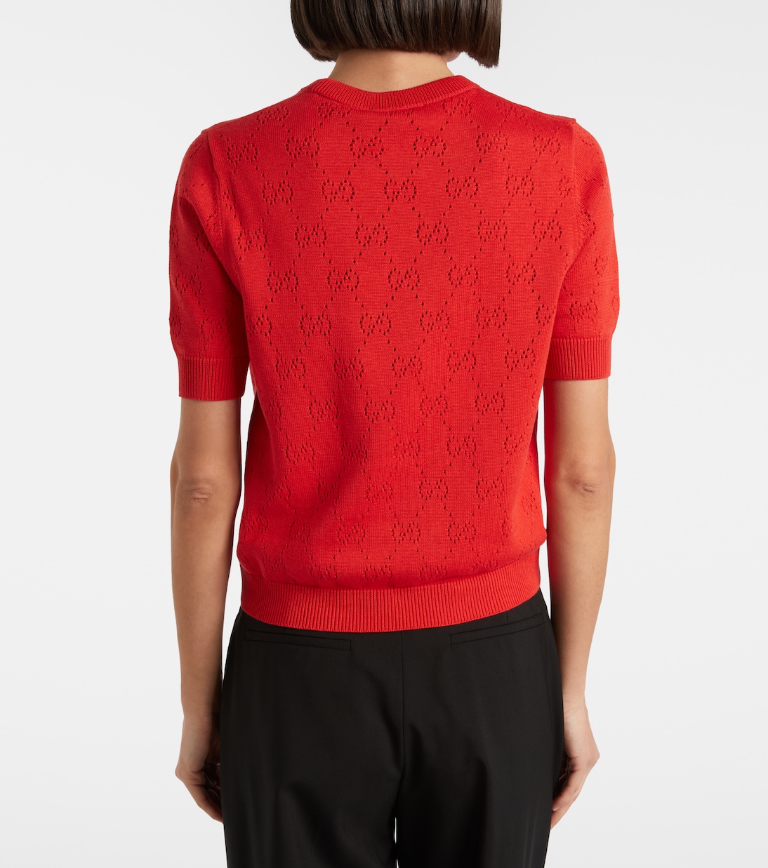 GG pointelle silk and cotton sweater | Gucci
