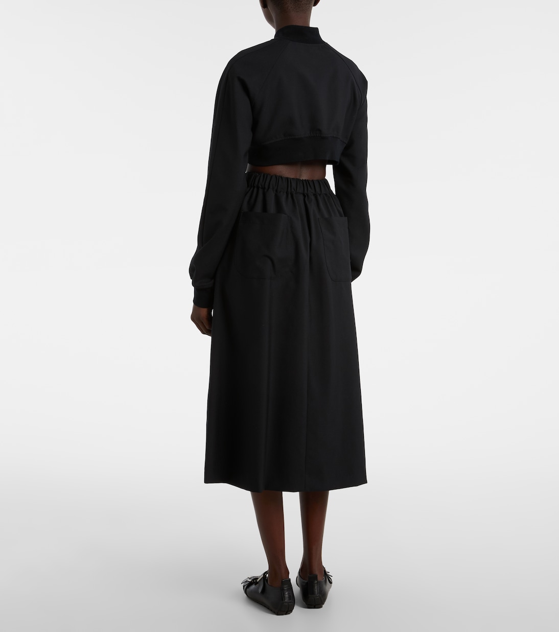 Wool midi skirt | Noir Kei Ninomiya