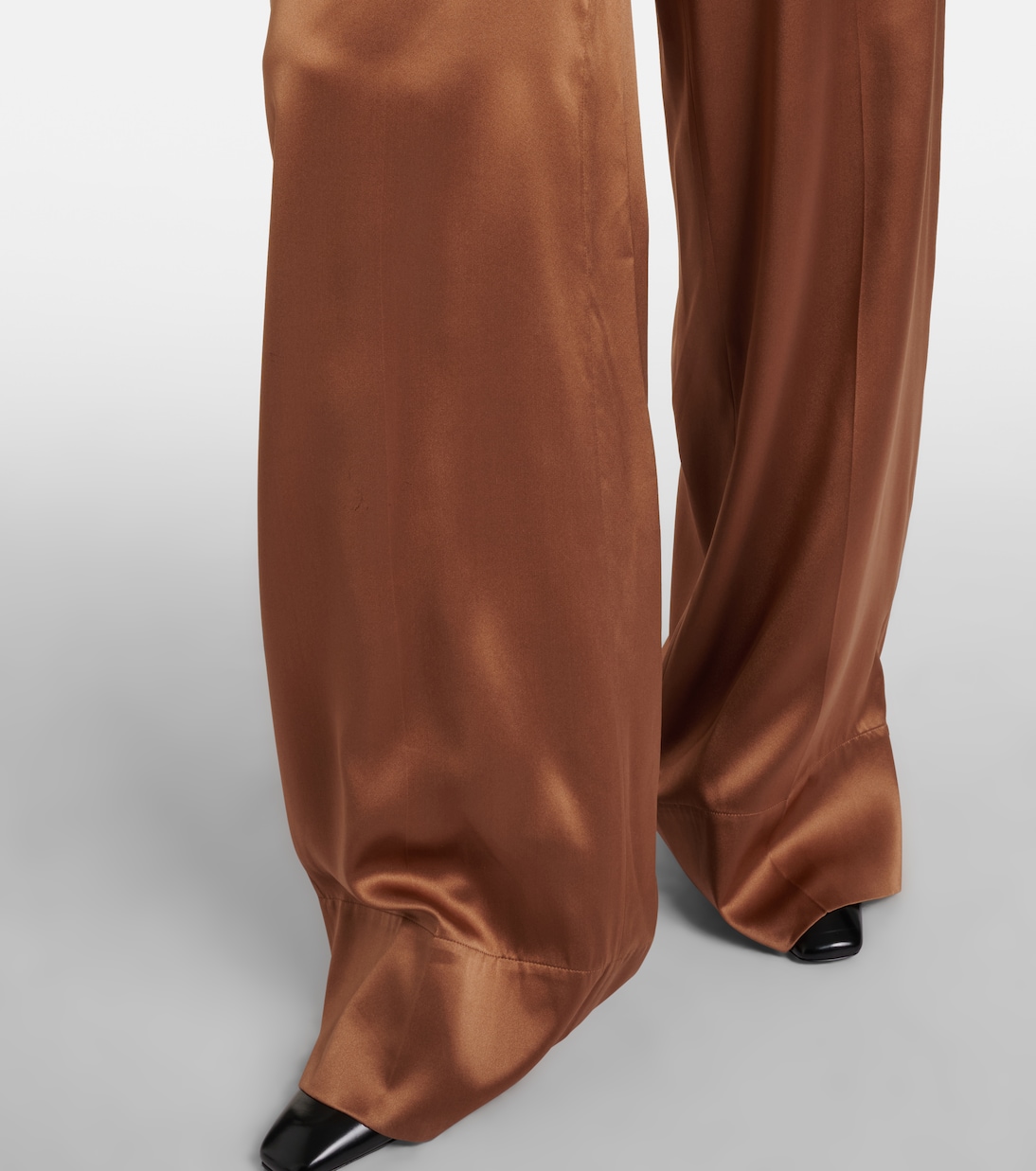 Pantalon ample Dijon en satin de soie | Joseph