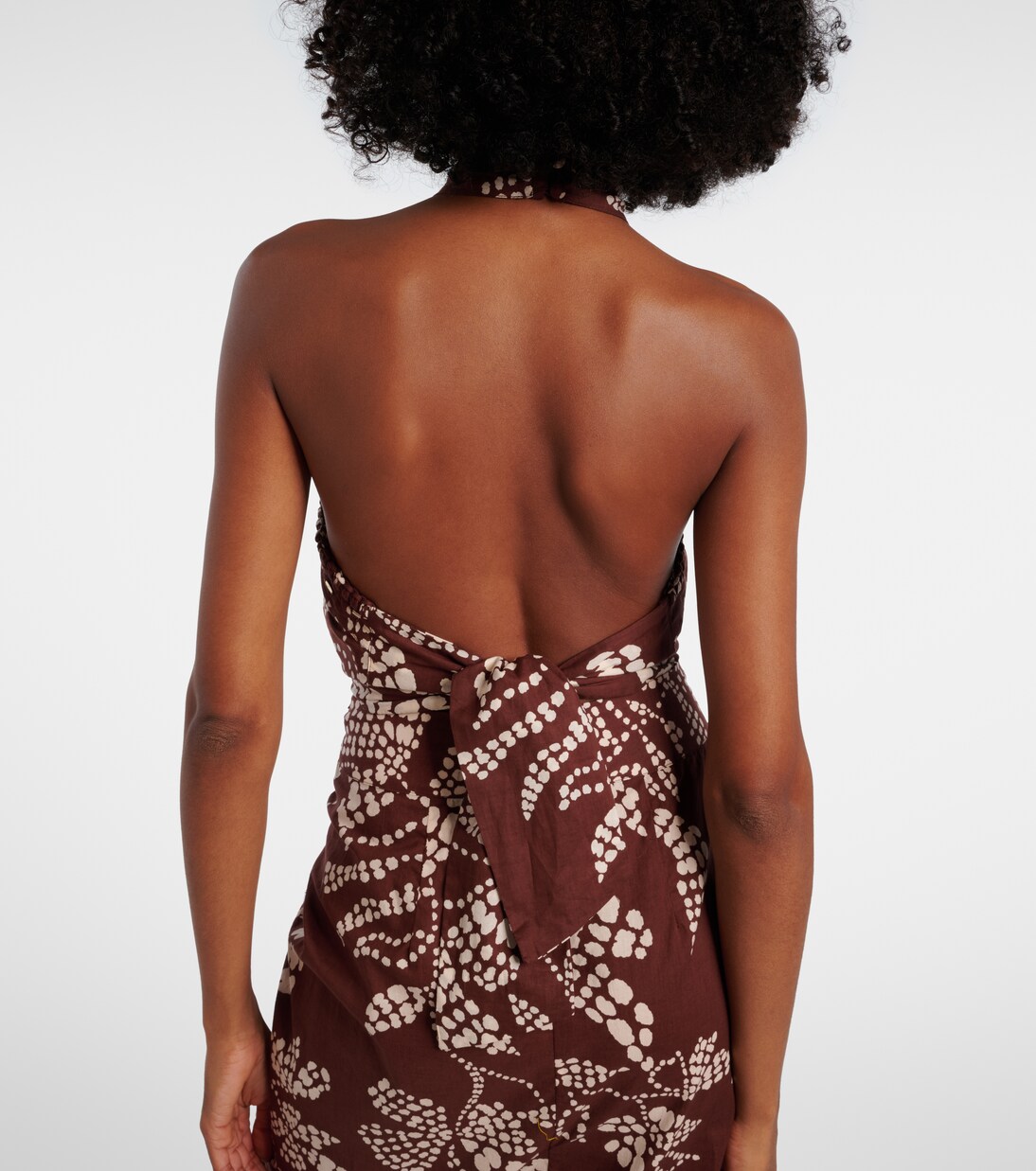 Suma printed cotton crop top | Poupette St Barth