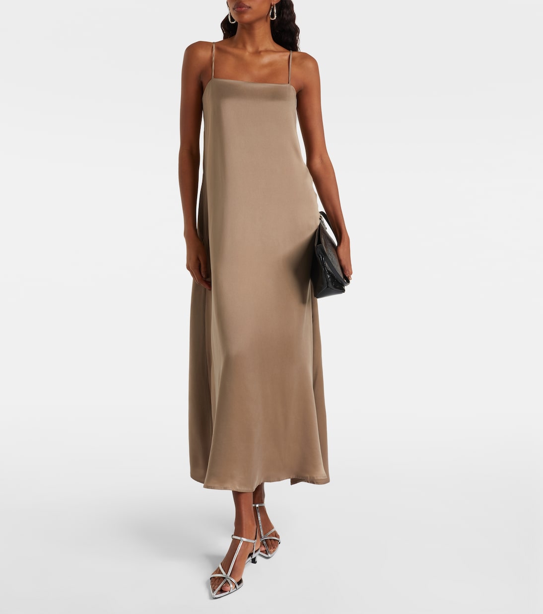 Melfi silk twill maxi dress | Asceno