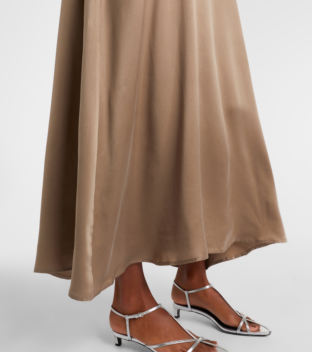 Melfi silk twill maxi dress | Asceno